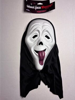 Fun World Scary Movie 6 Ghost Face Wassup Spoof Mask Halloween Slip On Costume.
